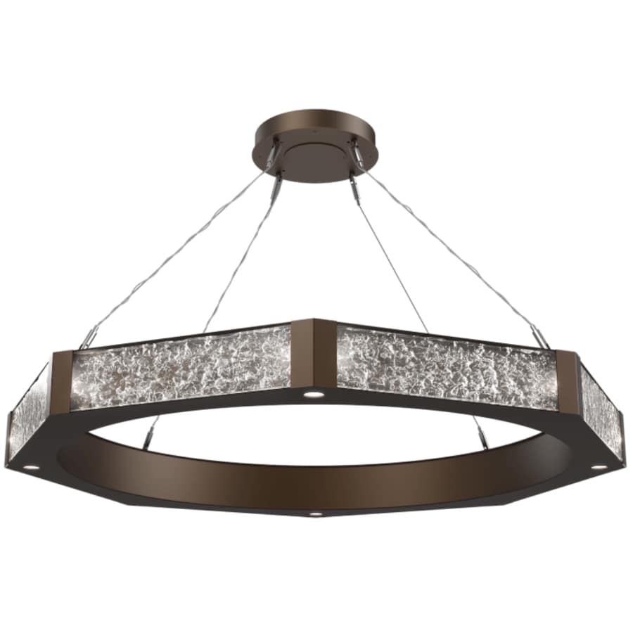 Hammerton Studio Glacier Single Light 48" Wide LED Ring Chandelier with Cast Glass Shades - Image 3