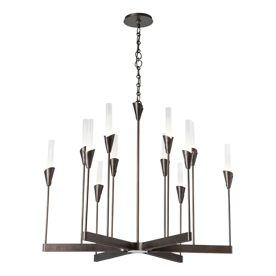Hubbardton Forge Lilium 12 Light 39" Wide Chandelier - Image 1