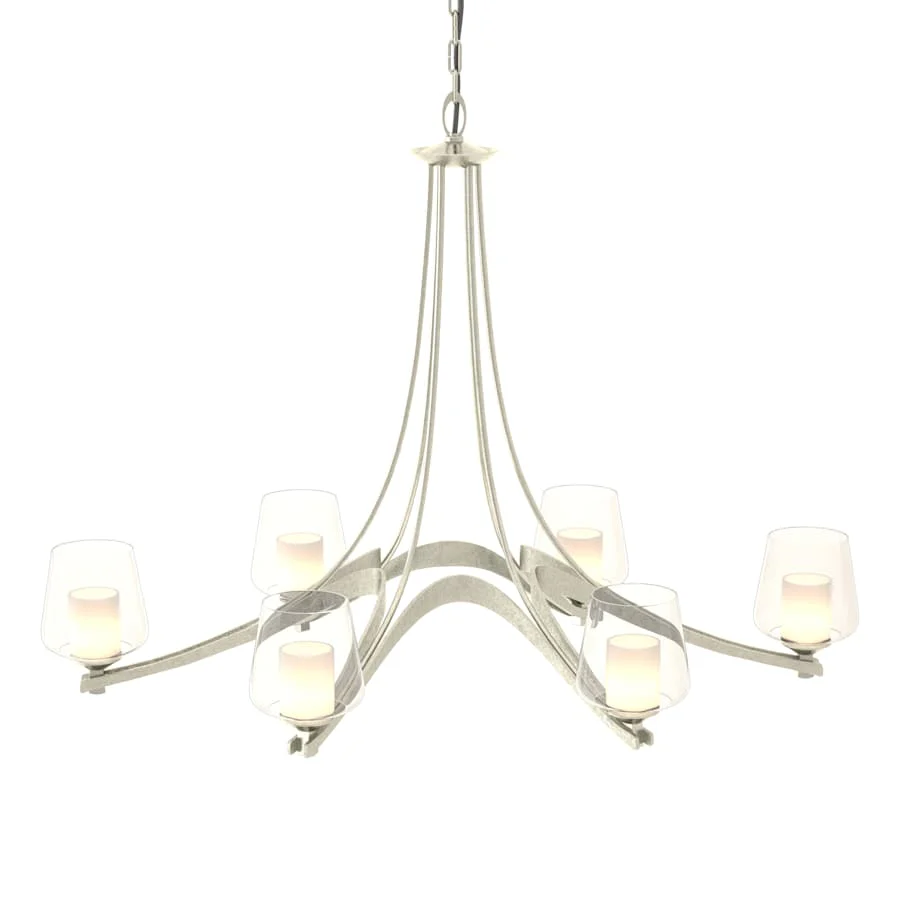Hubbardton Forge Ribbon 6 Light 39" Wide Chandelier - Image 1