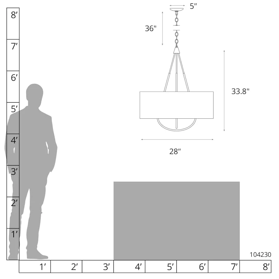Hubbardton Forge Loop 4 Light 28" Wide Pendant - Image 2