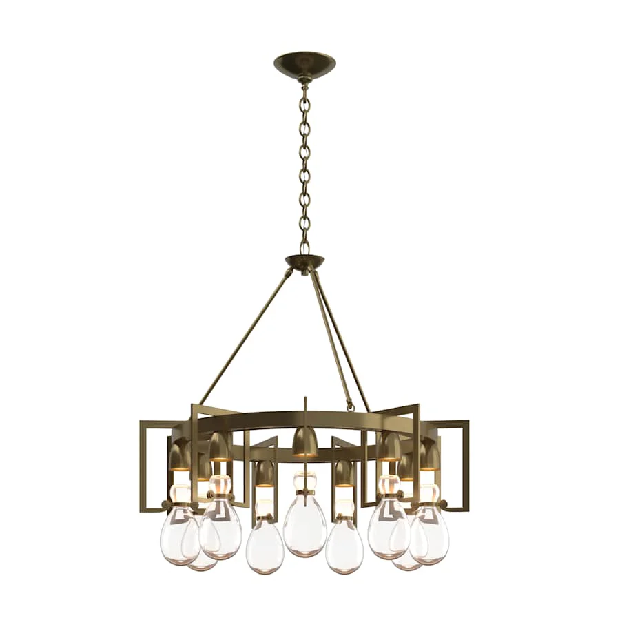 Hubbardton Forge Apothecary 9 Light 35" Wide Chandelier - Image 1