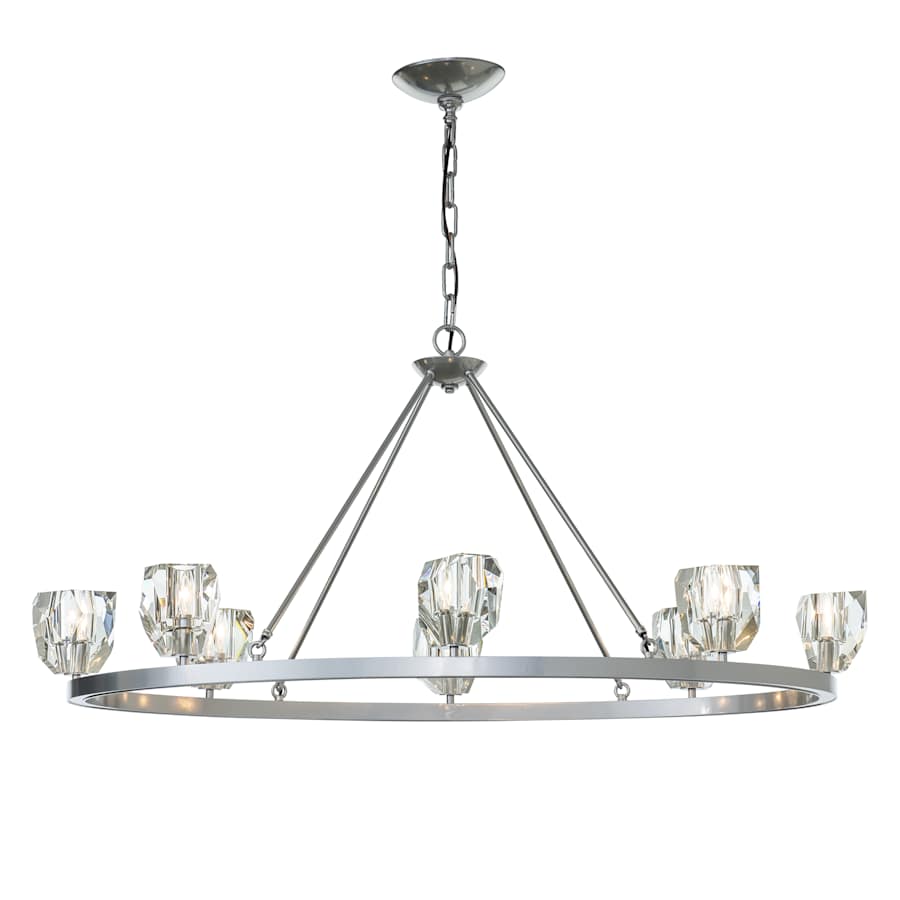 Hubbardton Forge Gatsby 8 Light 45" Wide Crystal Ring Chandelier - Image 1