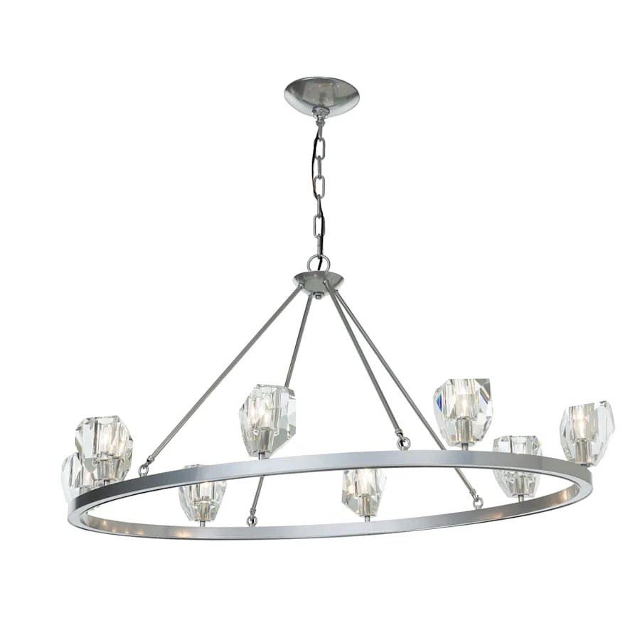 Hubbardton Forge Gatsby 8 Light 45" Wide Crystal Ring Chandelier - Image 2