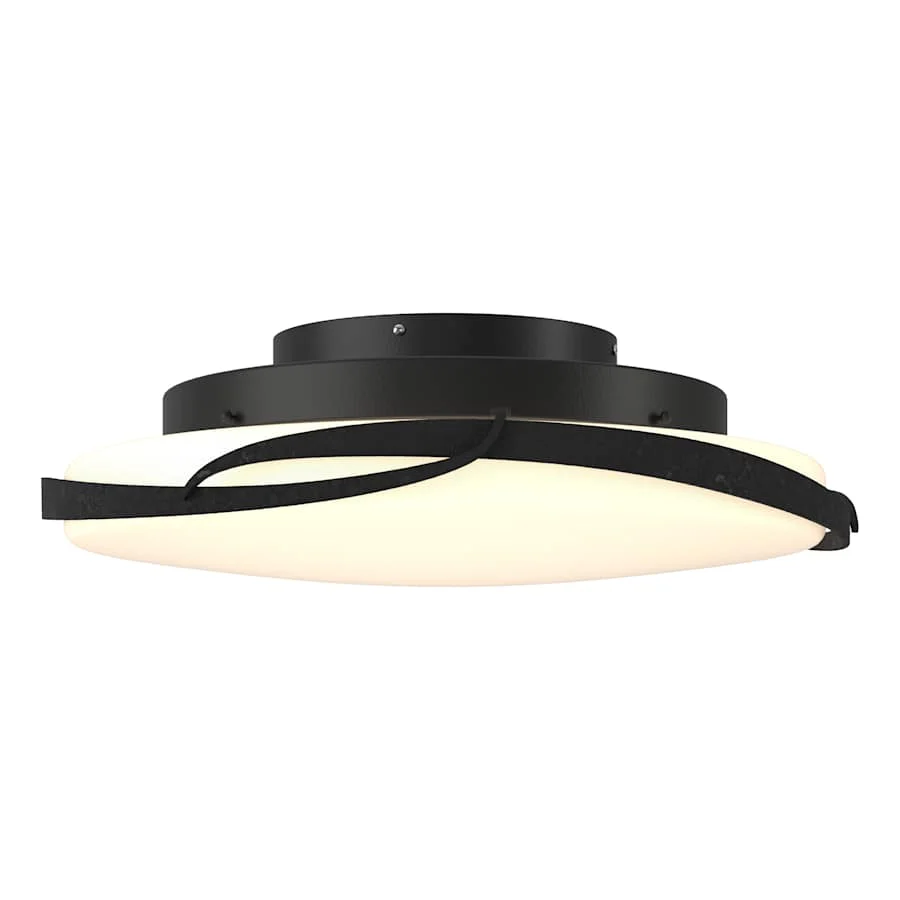 Hubbardton Forge Flora 24" Wide LED Flush Mount Bowl Ceiling Fixture with Customizable Glass Shade - Image 1