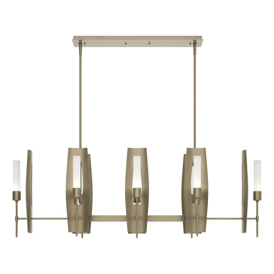 Hubbardton Forge Passage 8 Light 52" Wide Taper Candle Linear Pendant - Image 1
