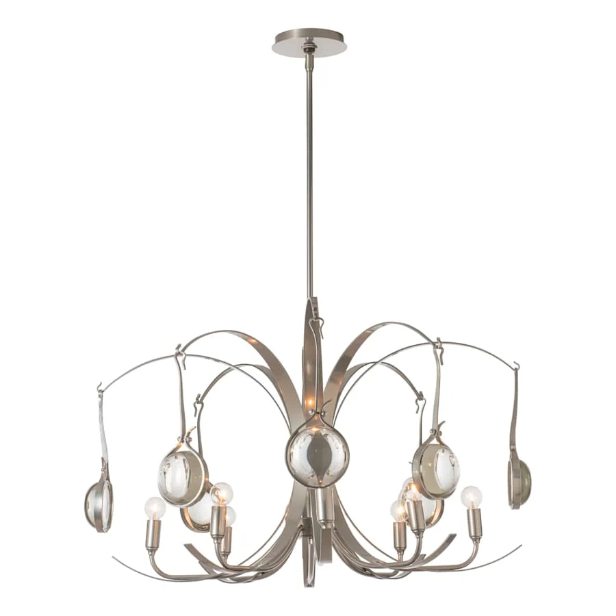Hubbardton Forge Optic 8 Light 51" Wide Abstract Linear Pendant - Image 3