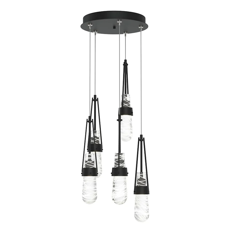 Hubbardton Forge Link 5 Light 13" Wide Multi Light Pendant - Image 1