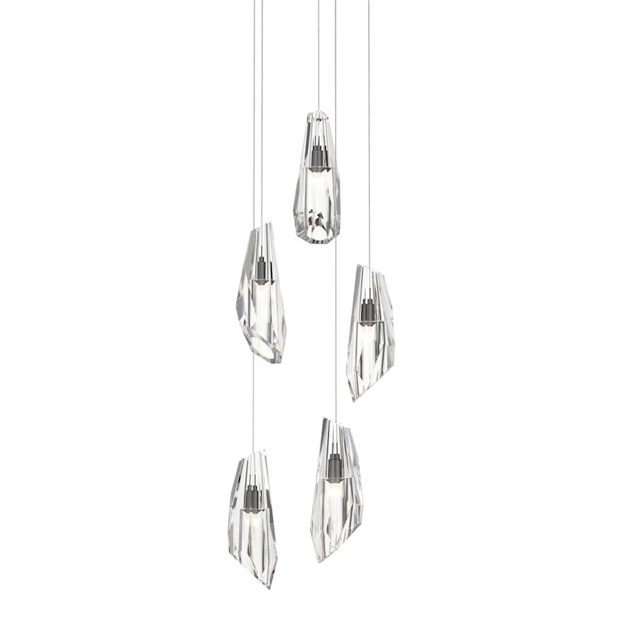 Hubbardton Forge Luma 5 Light 15" Wide Crystal Multi Light Pendant - Image 2