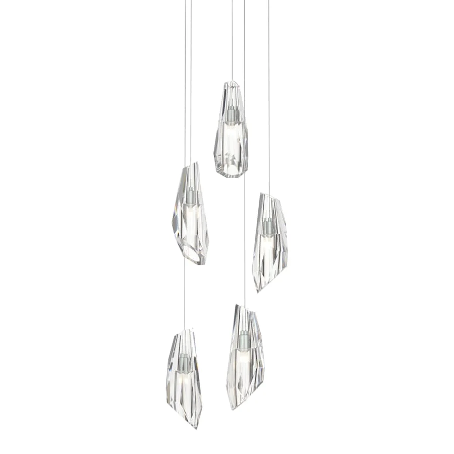 Hubbardton Forge Luma 5 Light 15" Wide Crystal Multi Light Pendant - Image 3