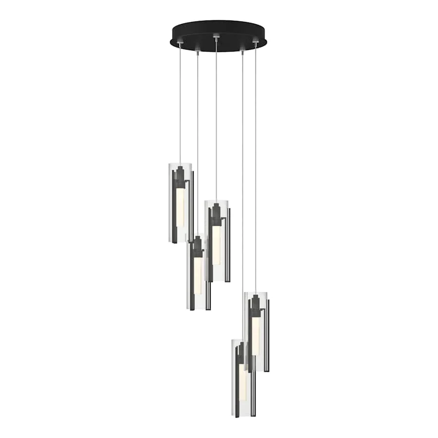 Hubbardton Forge Exos Glass 5 Light 14" Wide Suspension Multi Light Pendant - Image 1