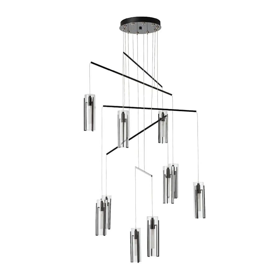 Hubbardton Forge Exos 10 Light 35" Wide Multi Light Pendant - Image 3