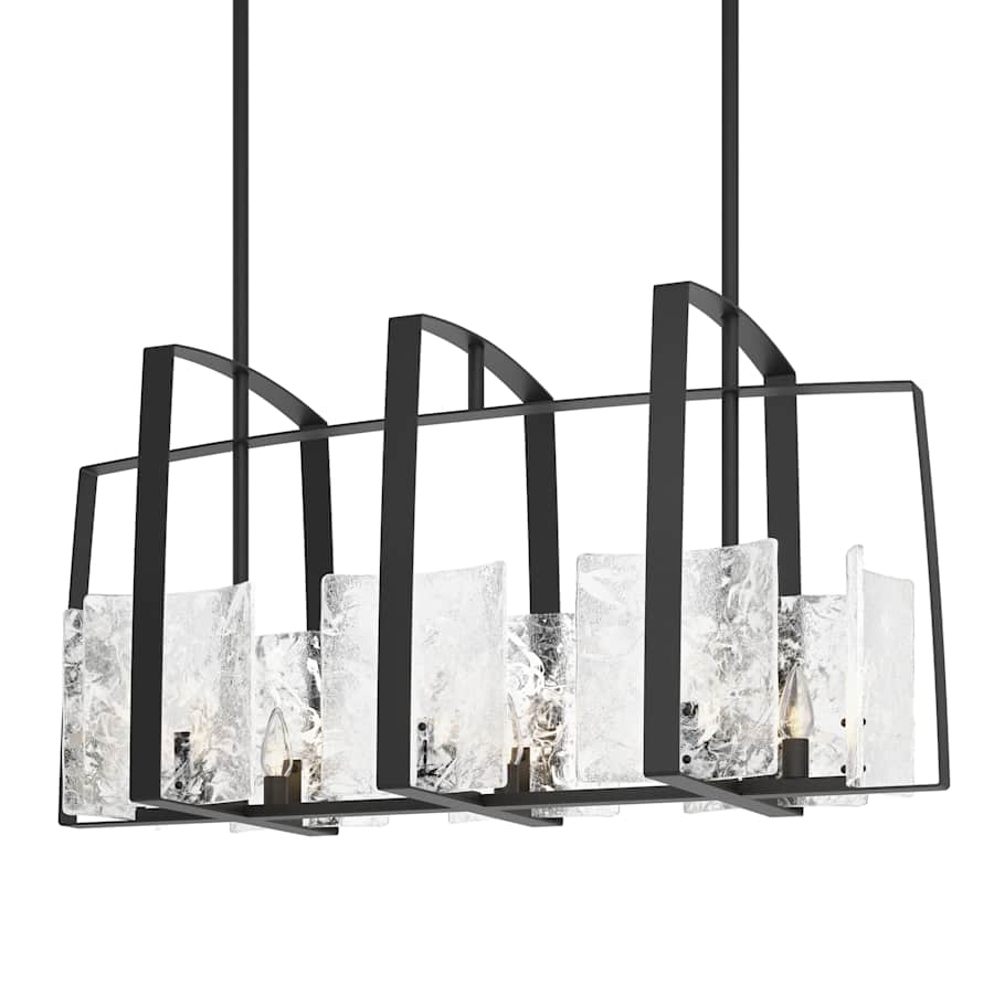 Hubbardton Forge Arc 8 Light 43" Wide Linear Chandelier - Image 1
