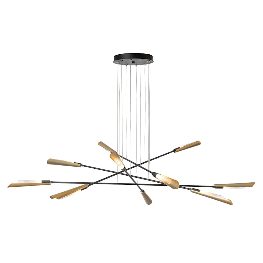 Hubbardton Forge Flight 10 Light 74" Wide Multi Light Pendant - Image 1