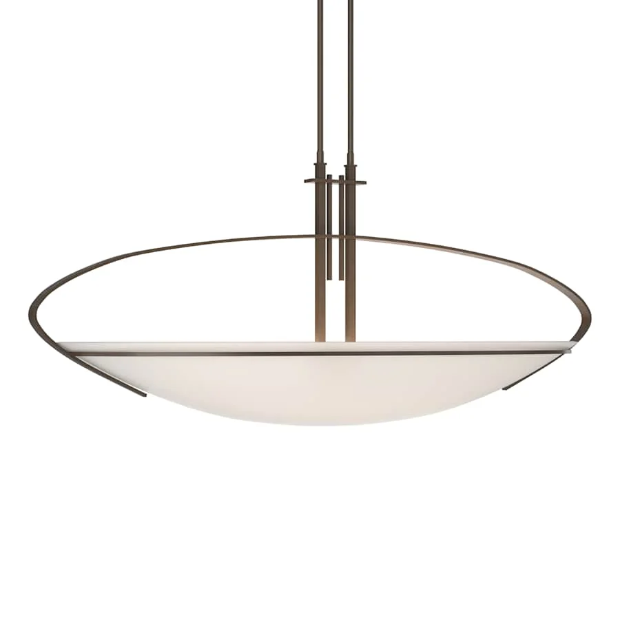 Hubbardton Forge Mackintosh 2 Light 41" Wide Linear Pendant with Customizable Glass Shade - Image 1