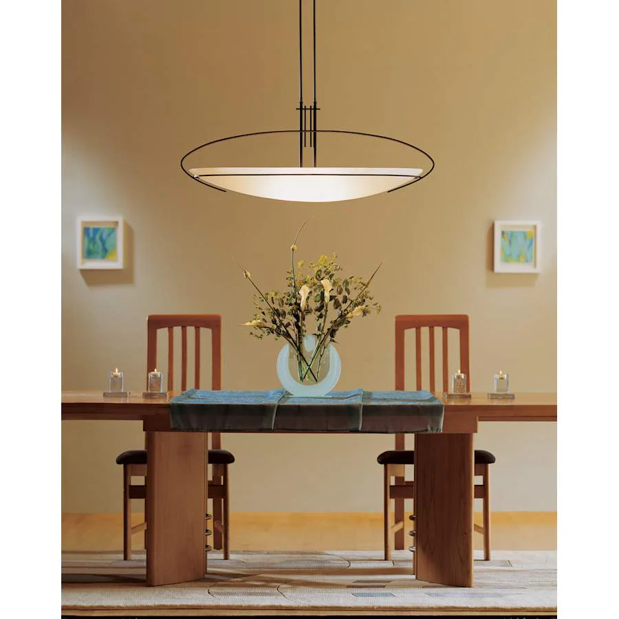 Hubbardton Forge Mackintosh 2 Light 41" Wide Linear Pendant with Customizable Glass Shade - Image 2