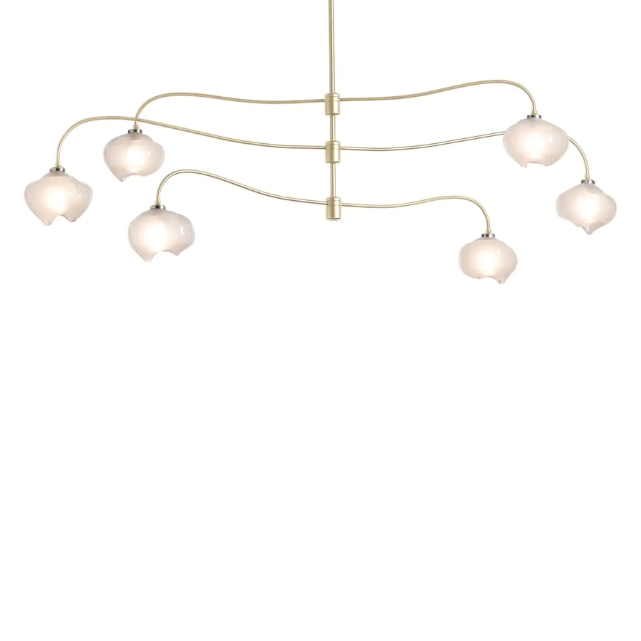 Hubbardton Forge Ume 6 Light 59" Wide Linear Pendant - Image 2