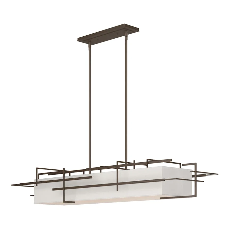 Hubbardton Forge Etch 4 Light 54" Wide Linear Chandelier - Image 1