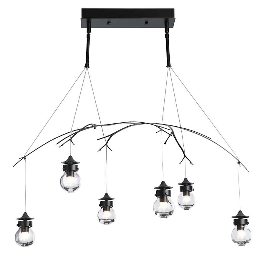Hubbardton Forge Kiwi 6 Light 37" Wide Linear Chandelier - Image 1