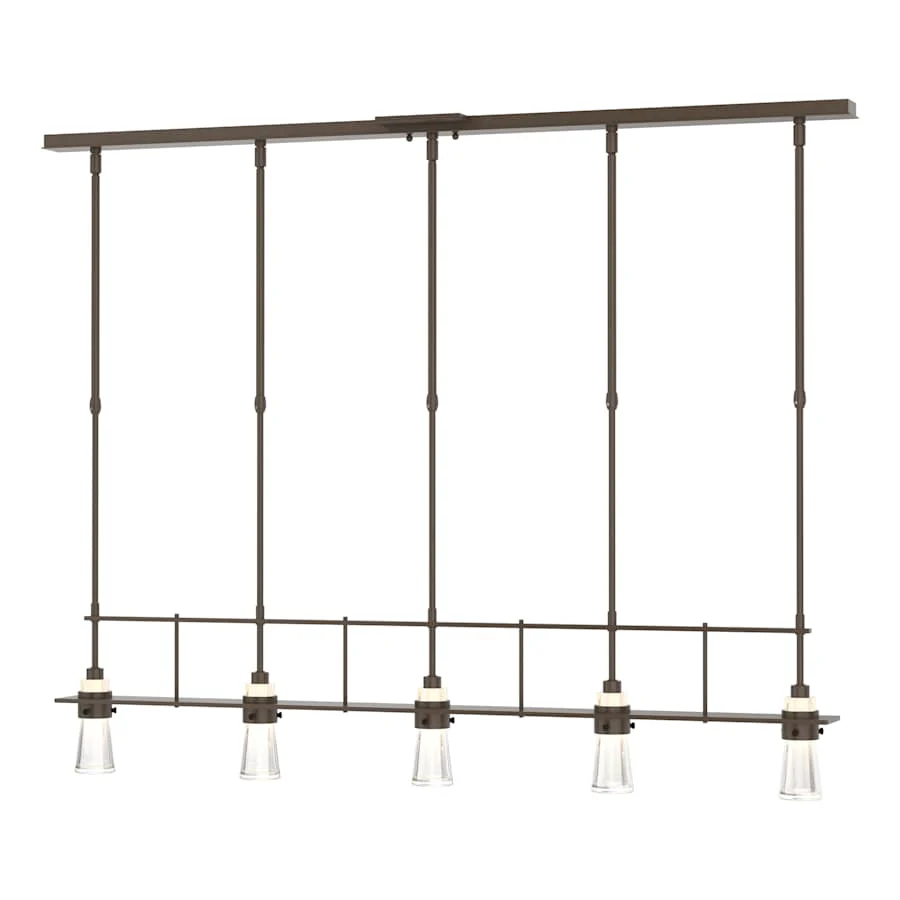 Hubbardton Forge Erlenmeyer 5 Light 48" Wide Linear Pendant - Image 1