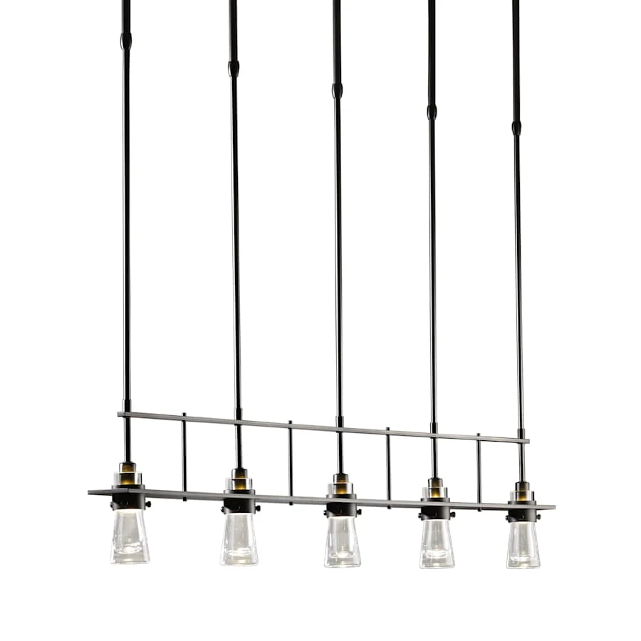 Hubbardton Forge Erlenmeyer 5 Light 48" Wide Linear Pendant - Image 3
