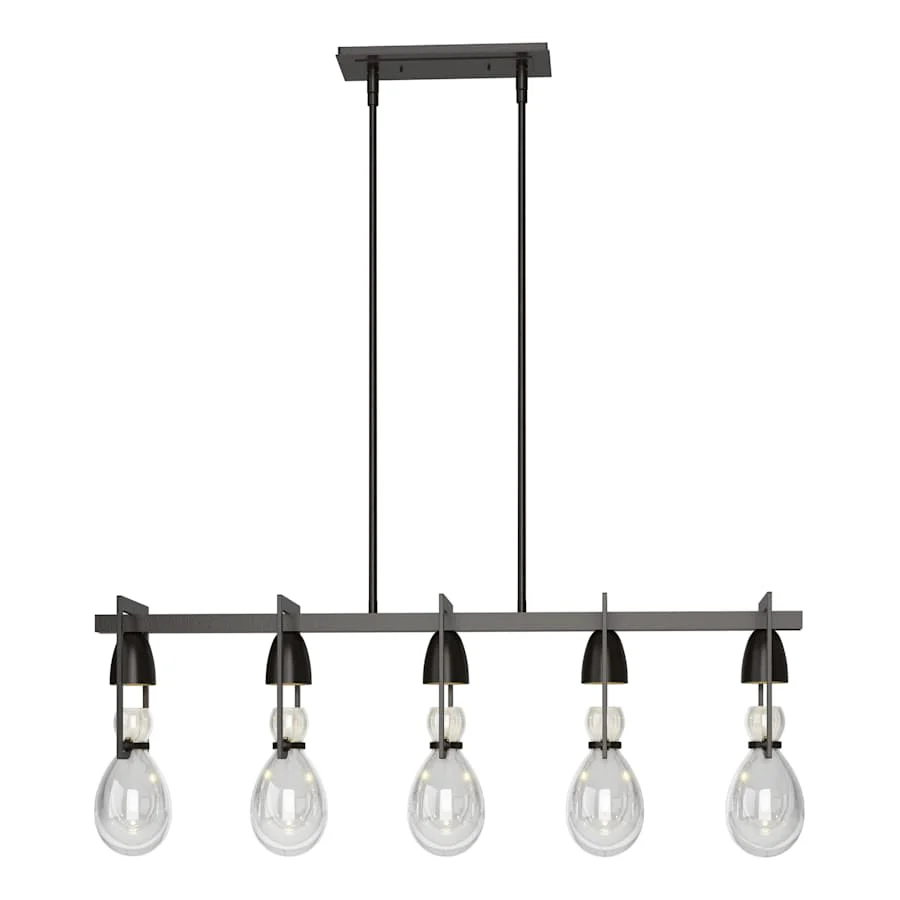 Hubbardton Forge New Traditional 5 Light 41" Wide Linear Chandelier - Image 1