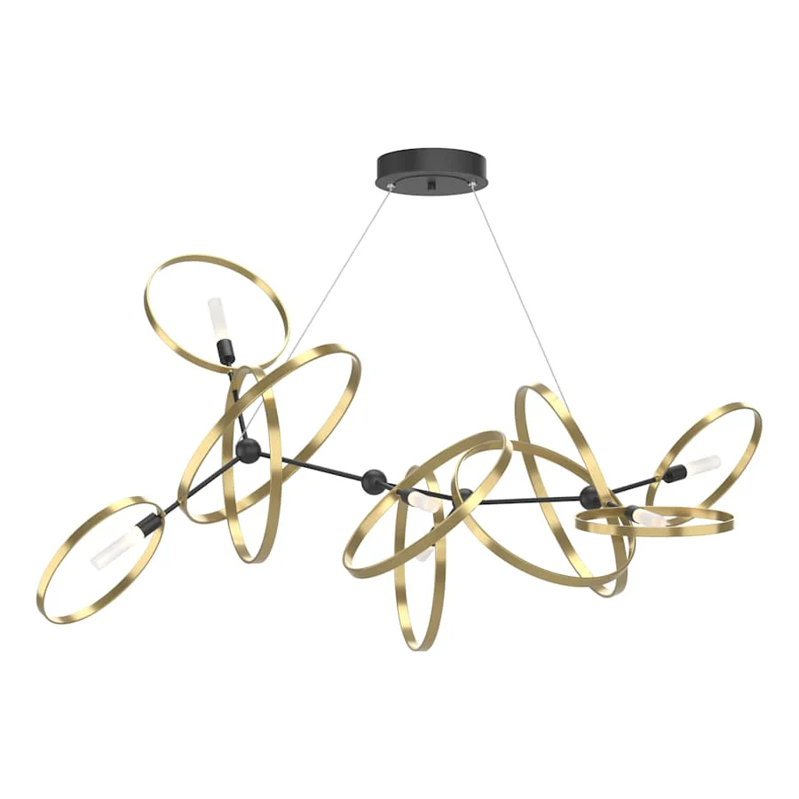 Hubbardton Forge Celesse 6 Light 60" Wide Suspension Linear Pendant - Image 1