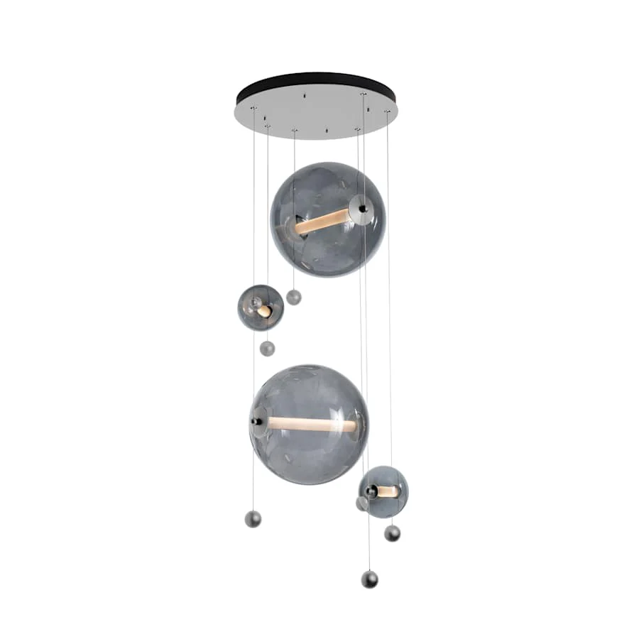 Hubbardton Forge Abacus 20" Wide LED Abstract Multi Light Pendant - Image 1
