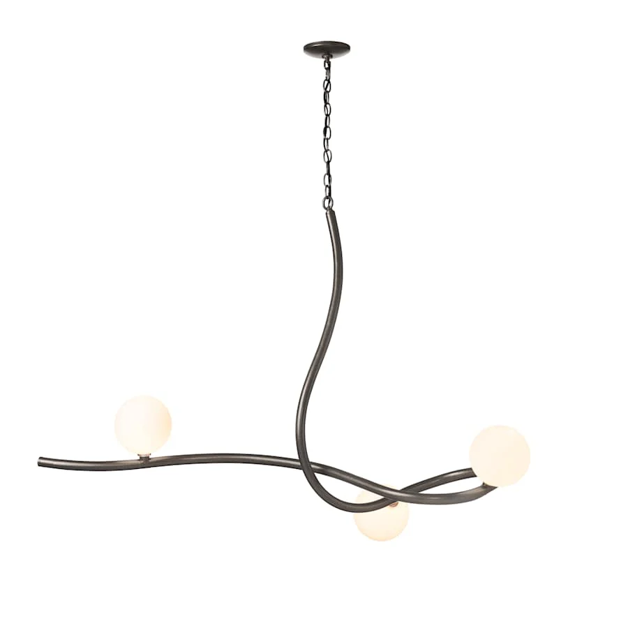 Hubbardton Forge Slide 3 Light 45" Wide Abstract Linear Chandelier - Image 1