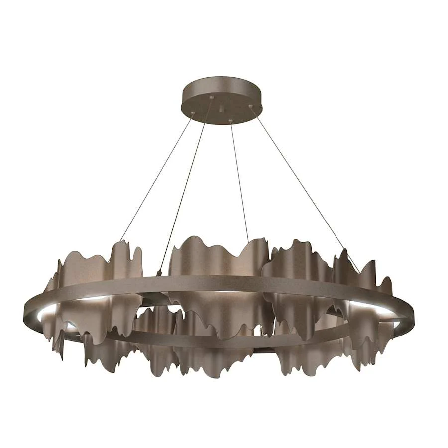 Hubbardton Forge Hildene 38" Wide LED Abstract Ring Chandelier - Image 1