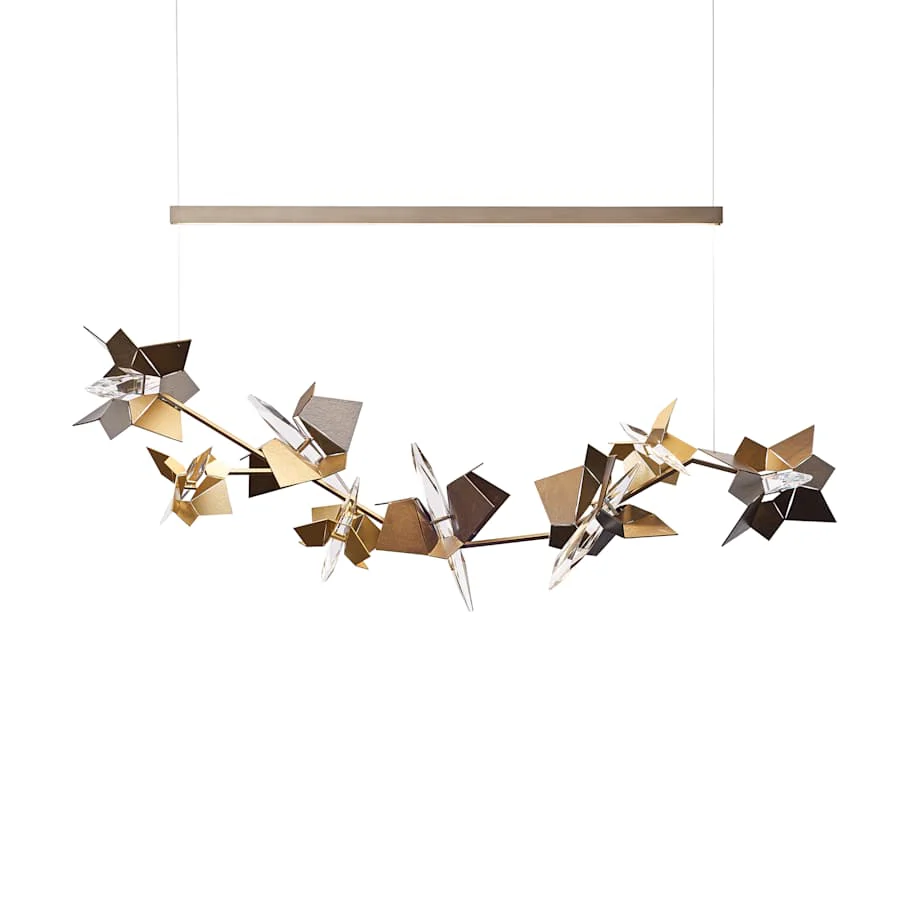 Hubbardton Forge Belladonna 50" Wide LED Crystal Abstract Chandelier - Image 1
