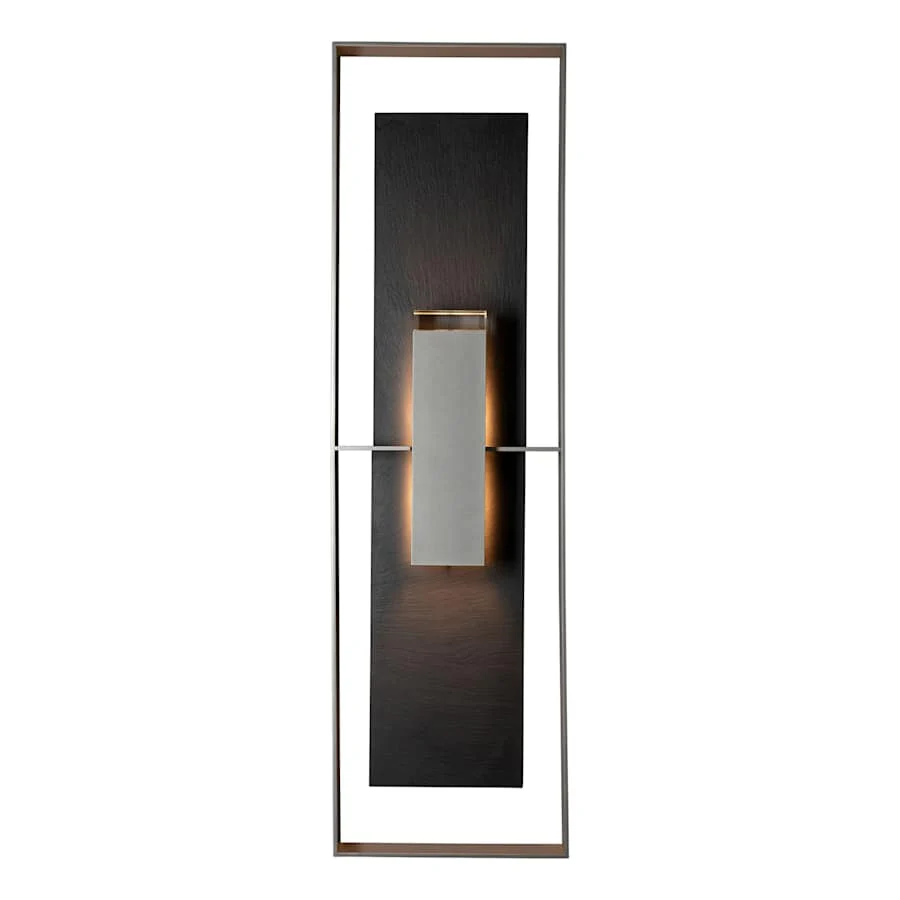 Hubbardton Forge Shadow Box 2 Light 45" Tall Outdoor Wall Sconce - Image 1