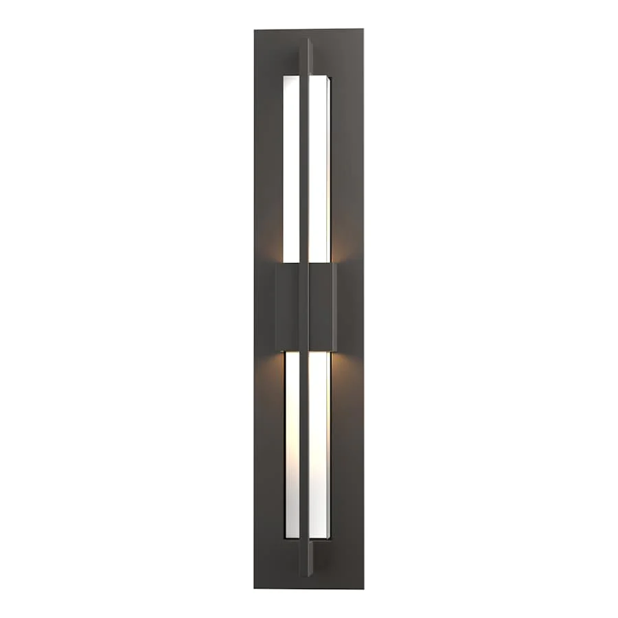 Hubbardton Forge Double Axis 2 Light 24" Tall LED Outdoor Wall Sconce with Customizable Glass Shade - Image 1