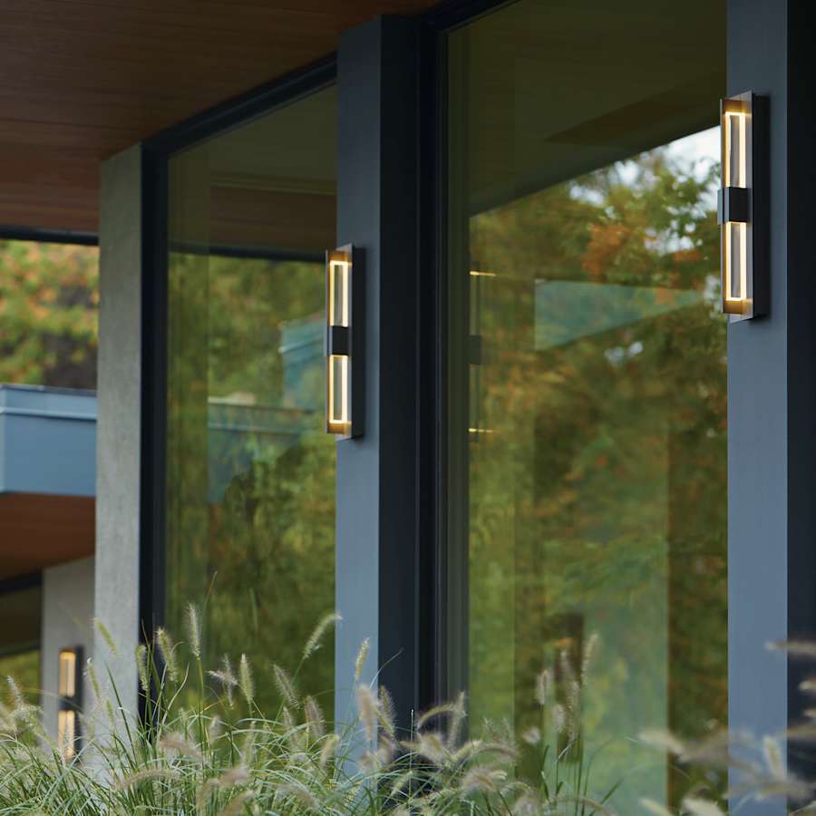 Hubbardton Forge Double Axis 2 Light 24" Tall LED Outdoor Wall Sconce with Customizable Glass Shade - Image 2