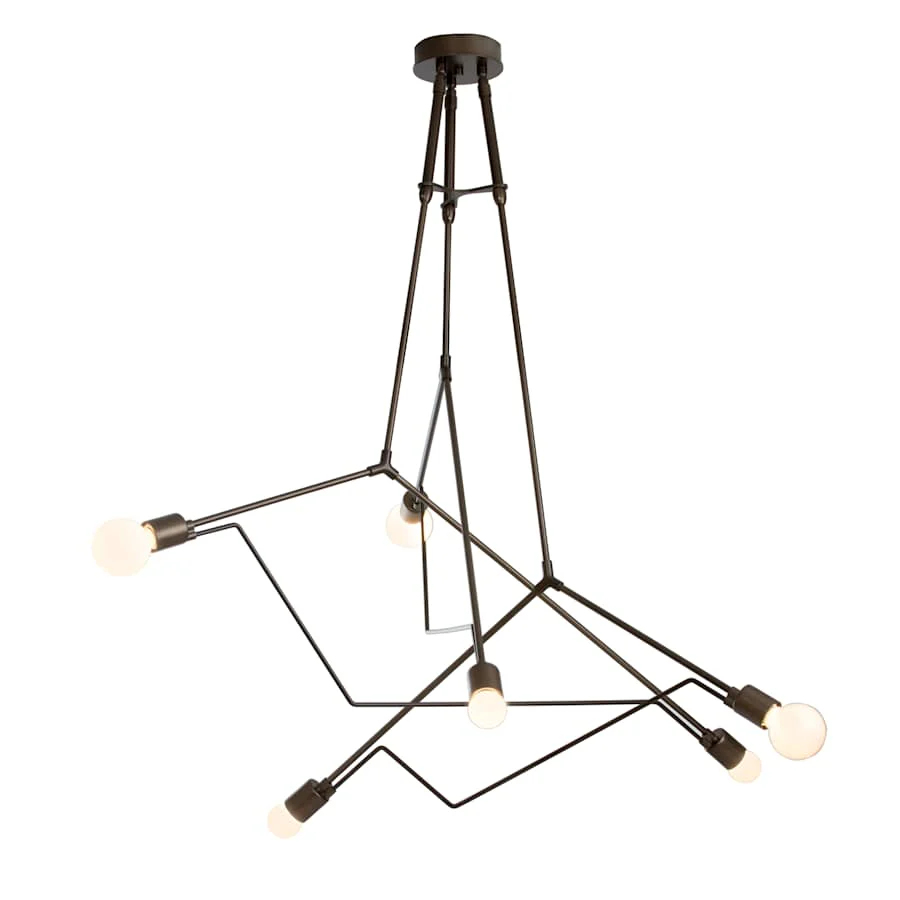Hubbardton Forge Divergence 6 Light 55" Wide Outdoor Abstract Multi Light Pendant - Image 1