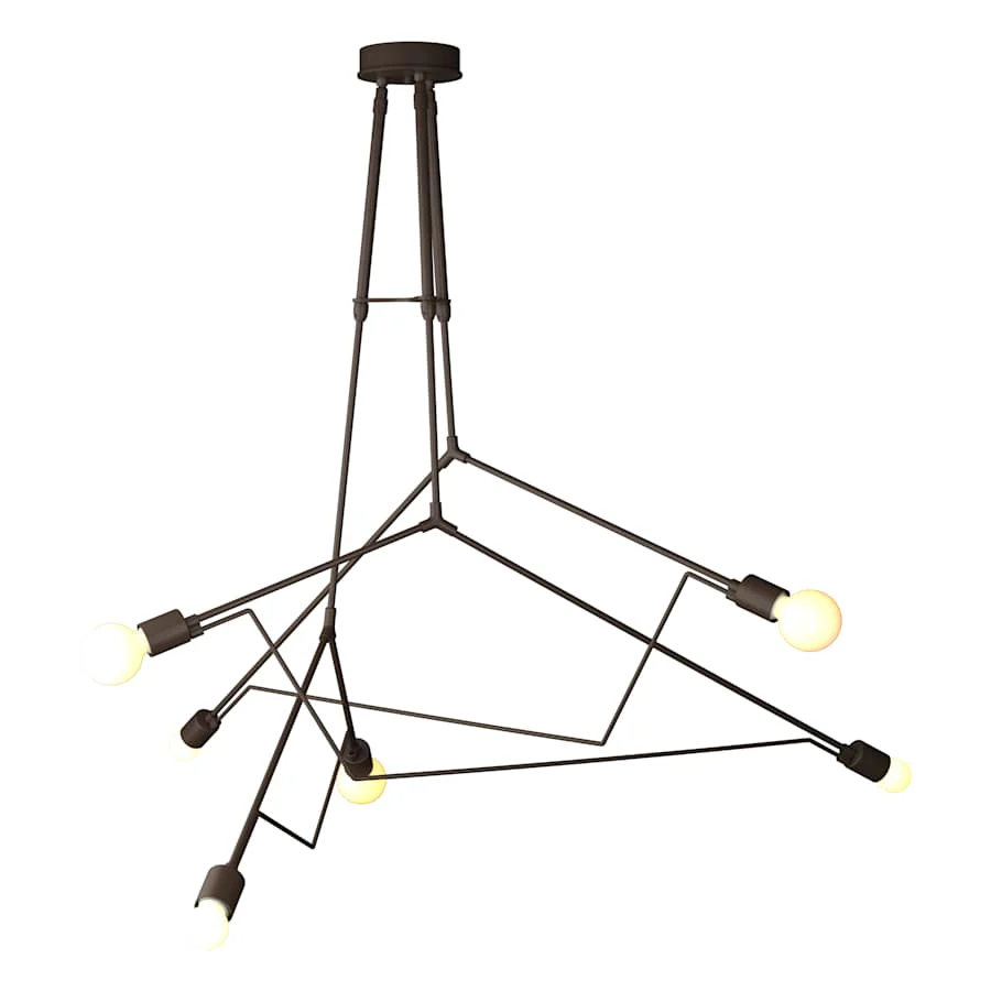 Hubbardton Forge Divergence 6 Light 55" Wide Outdoor Abstract Multi Light Pendant - Image 3