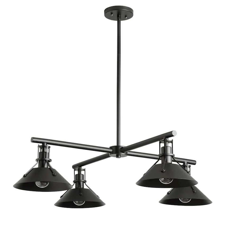 Hubbardton Forge Henry 4 Light 36" Wide Outdoor Chandelier - Image 3