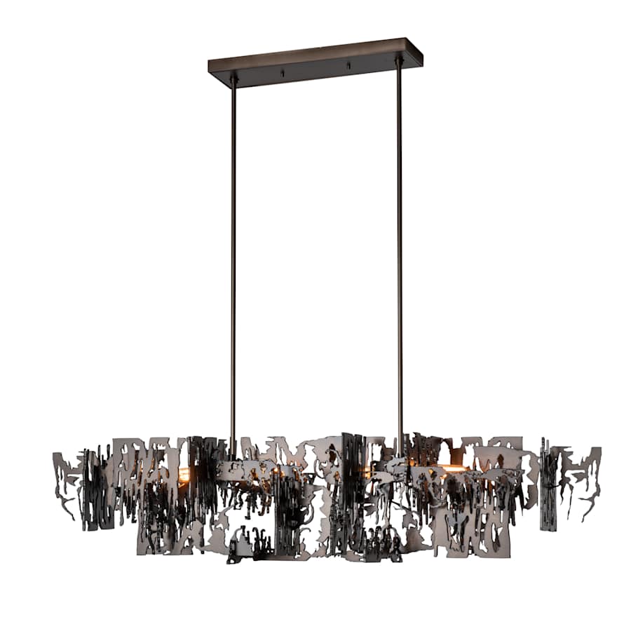 Hubbardton Forge Brutus 4 Light 14" Wide Abstract Linear Pendant - Image 2