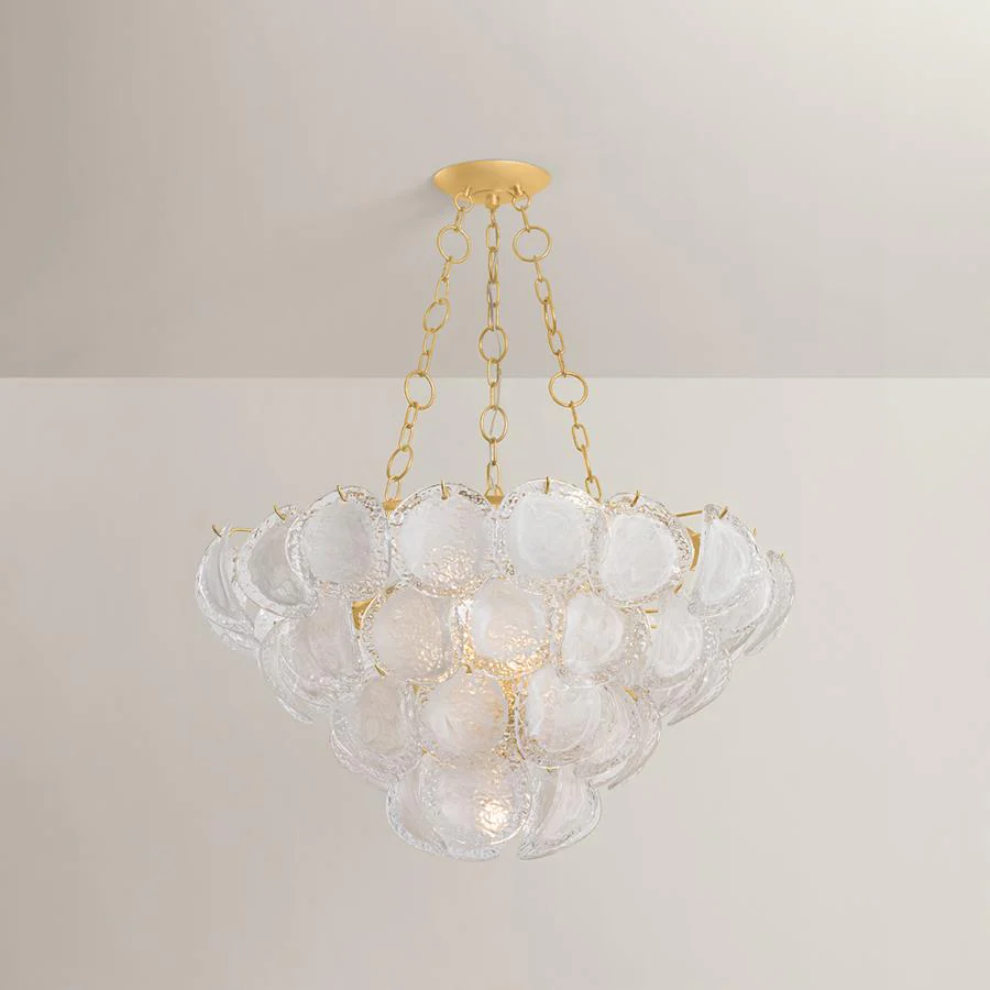 Hudson Valley Lighting Cedar Hill 9 Light 39" Wide Waterfall Chandelier with Piastre Glass Shades - Image 3