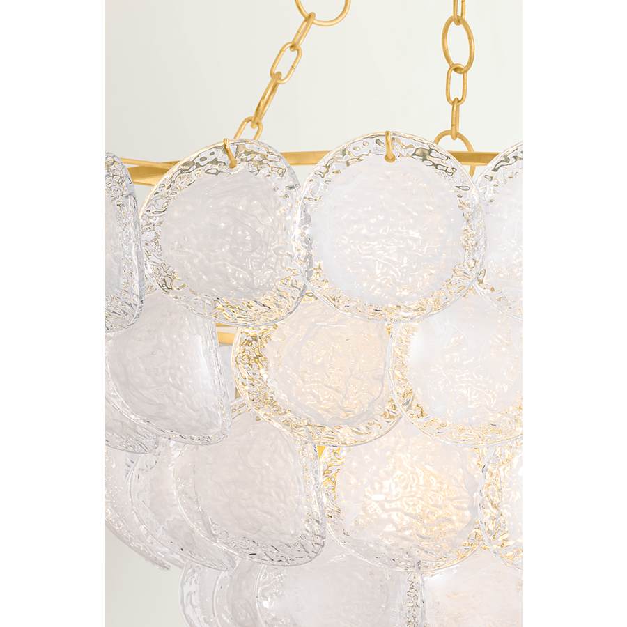 Hudson Valley Lighting Cedar Hill 17 Light 47" Wide Waterfall Chandelier with Piastre Glass Shades - Image 2