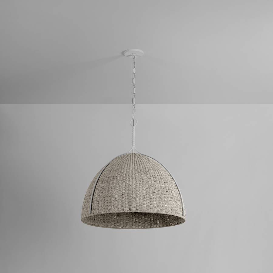 Hudson Valley Lighting Woodlawn 29" Wide Pendant with Rope Shade - Image 3