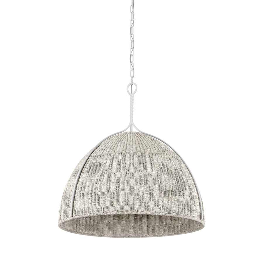 Hudson Valley Lighting Woodlawn 29" Wide Pendant with Rope Shade - Image 1