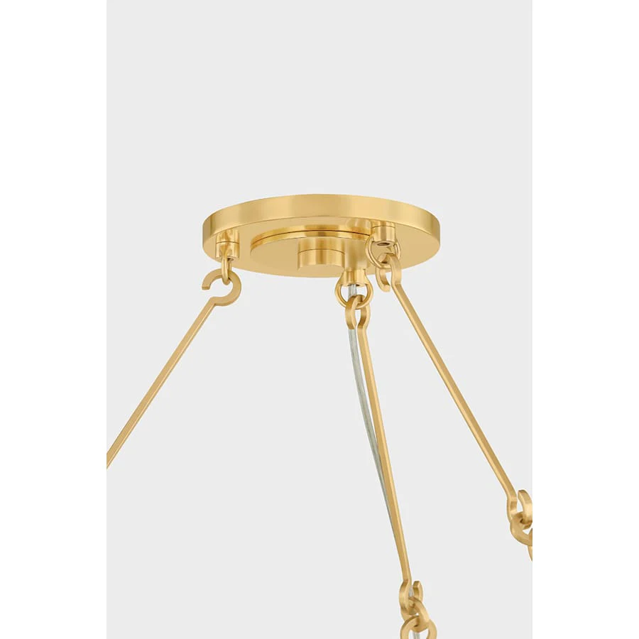 Hudson Valley Lighting Bridgeton 9 Light 46" Wide Chandelier with Raw Silk Shades - Image 2