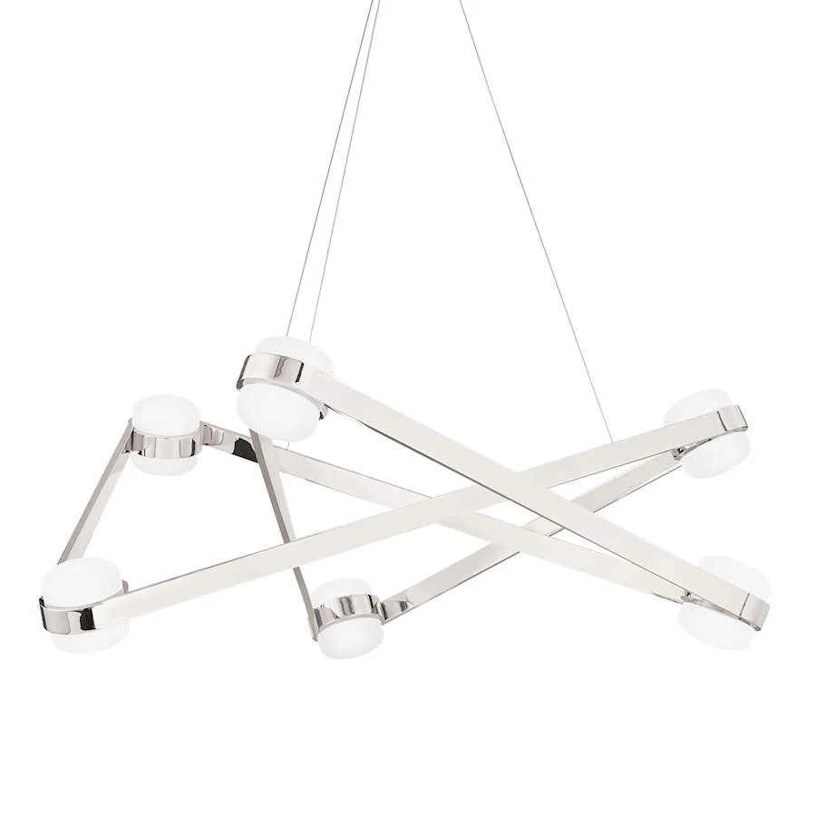 Hudson Valley Lighting Orbit 6 Light 38" Wide LED Abstract Chandelier - Image 1