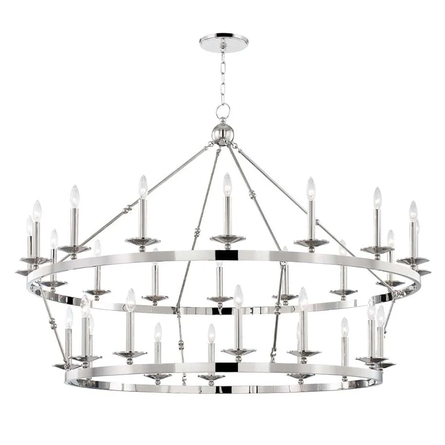 Hudson Valley Lighting Allendale 28 Light 58" Wide Two-Tier Candle Chandelier - Image 1