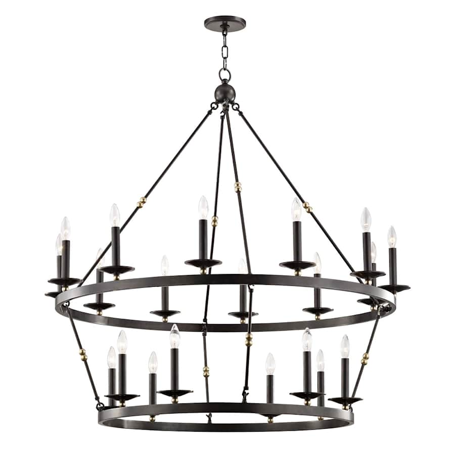 Hudson Valley Lighting Allendale 20 Light 47" Wide Two-Tier Candle Chandelier - Image 1