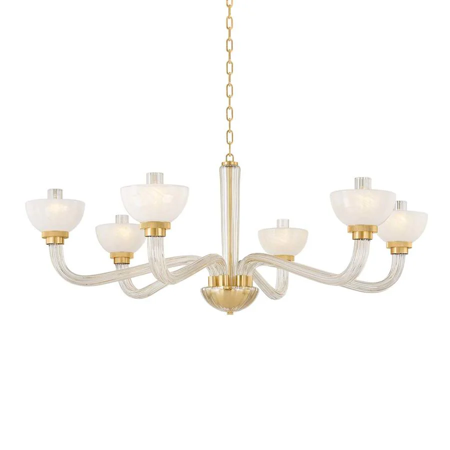 Hudson Valley Lighting St. lawrence 6 Light 49" Wide Chandelier - Image 1