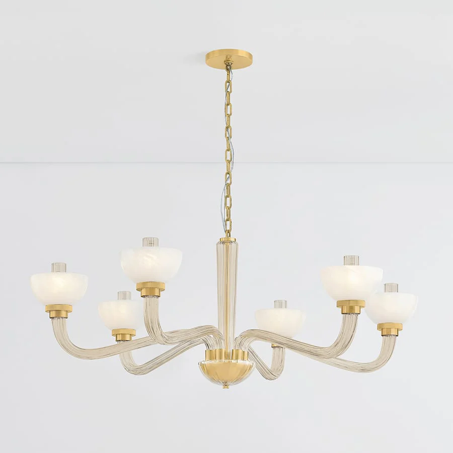 Hudson Valley Lighting St. lawrence 6 Light 49" Wide Chandelier - Image 2