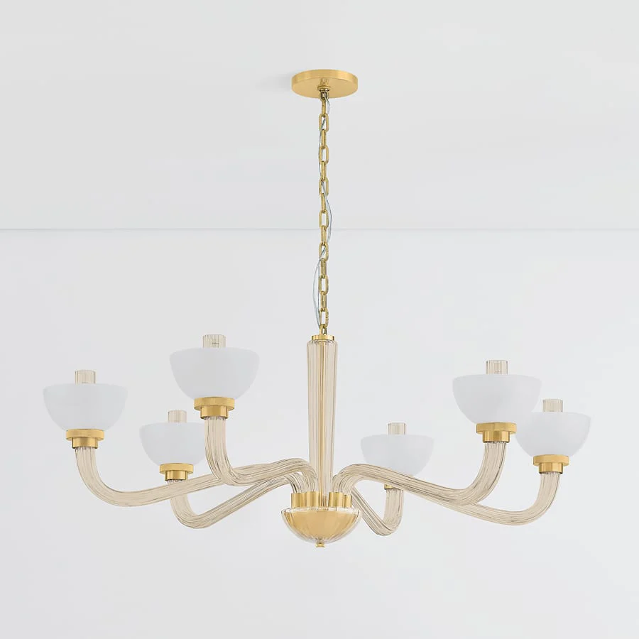 Hudson Valley Lighting St. lawrence 6 Light 49" Wide Chandelier - Image 3