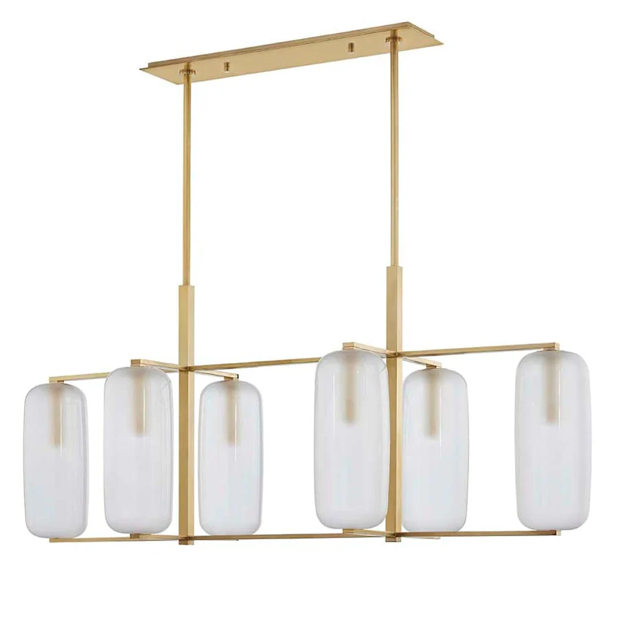 Hudson Valley Lighting Pebble 6 Light 53" Wide Abstract Chandelier - Image 1