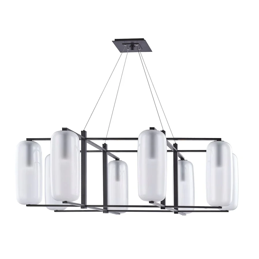 Hudson Valley Lighting Pebble 8 Light 48" Wide Chandelier - Image 3